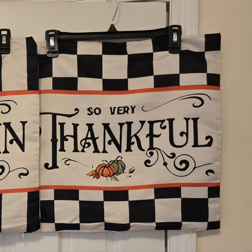 Black and White Checkered Pumpkin Decor
